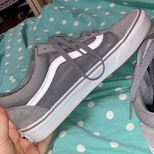 Gray Old Skool Vans.